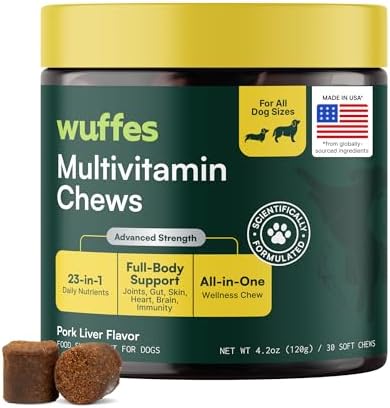 Wuffes 23-in-1 Dog Multivitamin Supplement for Hip & Joint, Skin ...