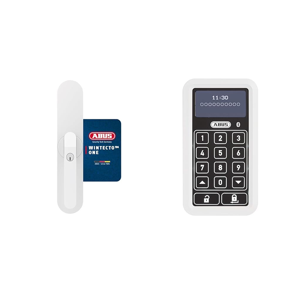 ABUS Fensterantrieb WINTECTO One – Smarter Fenstergriff für Fenster & HomeTec Pro Bluetooth-Tastatur CFT3100