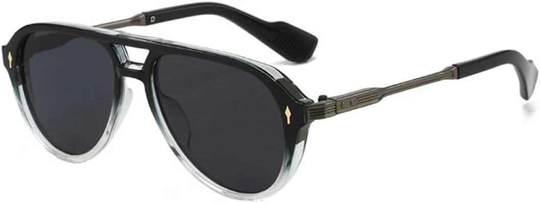 Retro Double Bridges Women Luxury Sunglasses Fashion Rivets Men Shades Uv400 Trending Outdoor Sports Sun Glasses