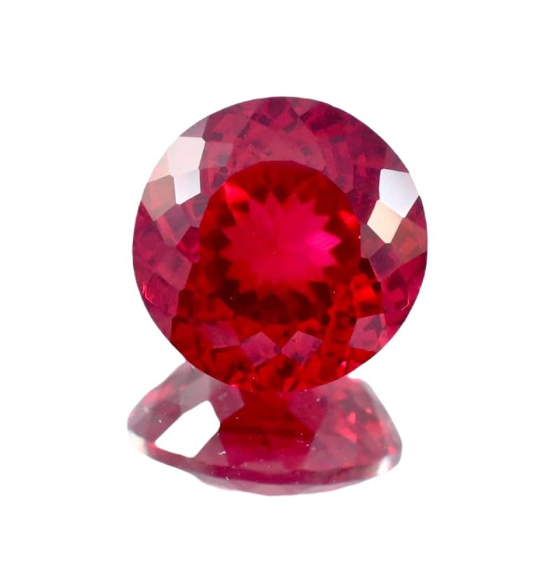 Rubis naturel rond 15mm pour fabrication bijoux bricolage bague pendentif