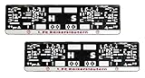1. FC Kaiserslautern Kennzeichenrahmen, Kennzeichenhalter - Logo - 2er Set Nummernschildträger FCK