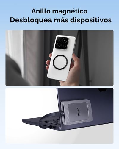 Miniatura 4 de Lexar Es4 Ssd Portátil Con Juego Magnético De 2 Tb, Ssd Externo Usb 3.2 Gen 2, Hasta 1050 Mb S De Lectura, Compatible Con Iphone 15 16, Pc, Mac, Portátiles Tipo C, Tabletas, Ps5, Ps4