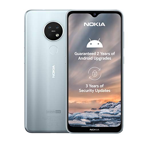 Nokia 7.2 6.3-Inch Android UK SIM-Free Smartphone with 4GB RAM and 64GB Storage (Dual Sim) – Ice (Renewed)