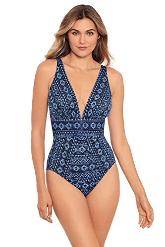 Miraclesuit Women's Swimwear No Static Odyssey Tummy Control Soft Cup One Piece Swimsuit