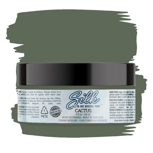 Dixie Belle Silk All-in-One Mineral Paint - Cactus (4oz) - Muted Green