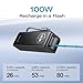 EF ECOFLOW Rapid Power Bank, 25,000mAh, 100W Built-in and Retractable Cables, 170W Portable Charger with Triple 100W USB-C Port, Compatible with iPhone 17/16/15/14, Samsung, Laptop and More, Black
