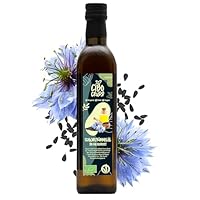 Schwarzkümmelöl Bio Kaltgepresst - 500 ml. Nigella Schwarzkümmelöl Reich an Omega-6 und Omega-9 Kümmelöl für kalte Gerichte, Salate & vegane Küche. Black Seed Oil.