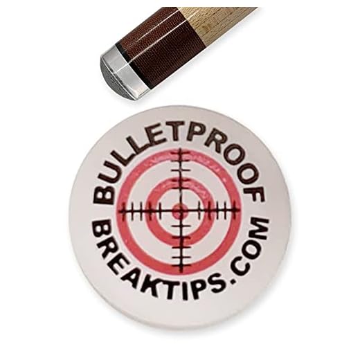 Bulletproof Break Tips - Polymer Break & Jump Tip | Professional Pool Cue Tips & Pool Stick Accessories | Billiards Accessories for Adults & Pool Players | Comes with Patch & Sticker! 15mm, 1 Count