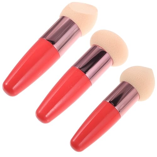 Beaupretty 3 Esponjas De Maquillaje Con Forma De Hongo Redondas Mini Aplicadoras Iluminadoras Y Emulsión