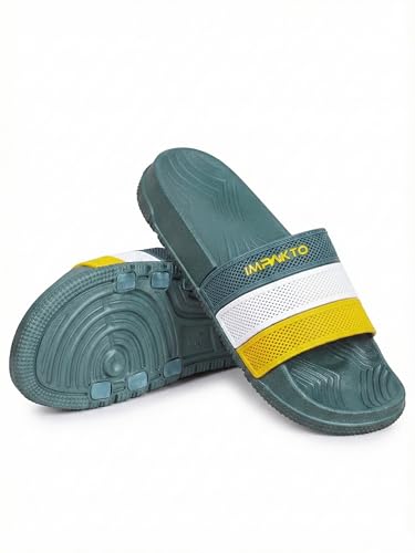 Image of Impakto Men's Casual Sliders | Cushioned Comfort Slip-On Slipper | Lightweight EVA Sole | Slippers for Home & Outdoor Use