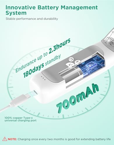 Koalababy Electric Nasal Aspirator for Baby, Large Flow, Baby Nose Sucker with 3 Suction Levels, Rechargeable Nose Cleaner for Toddlers, Music and Light Soothing, Soft Silicone Tips — view 6
