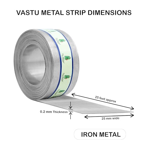 Image of Vastu Iron Strip | Width- 1 Inch | Thickness- 0.2mm | Length- 25 Feet Approx | Strip for Zone Balancing & Toilet Correction Remedies | Iron Strip for Vastu | Pack of 1