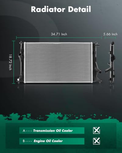 Image of SCITOO Engine Coolant Radiator Assembly for Mazda for 5 2006-2010 2.3L