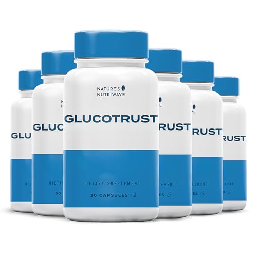 Natures NutriWave Glucotrust Capsules Supplement Original Formula 100% Natural Herbal Blend Gymnema sylvestre Chromium Licorice | 30 Capsules 6 Month Supply