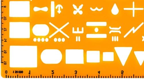 Miniatura 4 de Gotical NATO Military Map Reading Templates Flexible Plastic Soldier Outdoor Map Reading (Pack of 1 - NATO Standard Graph)