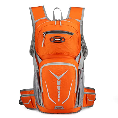 Sac à dos de cyclisme grande capacité orange avec poche eau L