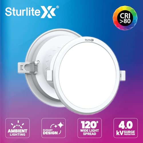 Image of Sturlite Dex 10W (3 in1) Round LED Downlight|Warm, Neutral & Cool White Color Temperature|1000 Lumens with CRI Tech for Various Ceiling Types and Rooms - (Pack of 4)