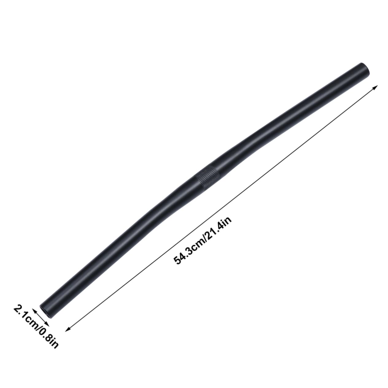 Guidon Plat Rétro VTT Semeness - 58 Cm, 25,4 Mm - Occasion - Aluminium Noir