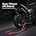 SPECSTAR Motorcycle Stand, 441 Lbs Capacity Rear Wheel Lift with U+L Adjustable Swingarm Spool, Heavy Duty Paddock Stand fit for BMW Suzuki Yamaha Honda Kawasaki, Red