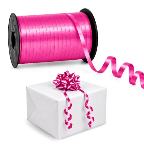 Cinta de regalo, cinta embalar para rizar, 5 mm ancho, 500 metros, Rosa