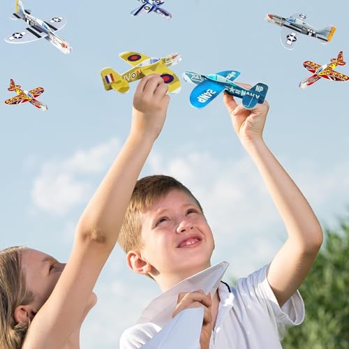 SAITUO 30 Flugzeug Spielzeug,Styroporflieger Kinder,Flieger Styropor Kinder,Spielzeug für den Außenbereich,Wurfgleiter Mitgebsel Kindergeburtstag Gastgeschenke Für Jungen Mädchen