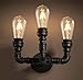 Produktbild Llslls Vintage Eisenrohr Wandleuchte Industrielle Wasserleitung Wandleuchte Steampunk Dekorative Wandleuchte Vintage Style Wandleuchte 3 Flammen, Flur Balkon Restaurant Bar