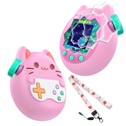 Tamagotchi Paradise(たまごっちパラダイス) 用 ケース カバー 【NOUKAJU】たまごっちパラダイス 用 ケース かわいい 子供向き ストラップ付き 落下防止 キズ防止 耐衝撃 装着充電可能 防水 防塵 Tamagotchi Para