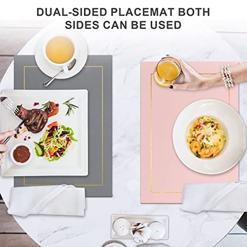 RIWNNI Tovagliette in Pelle PU, Set di 6