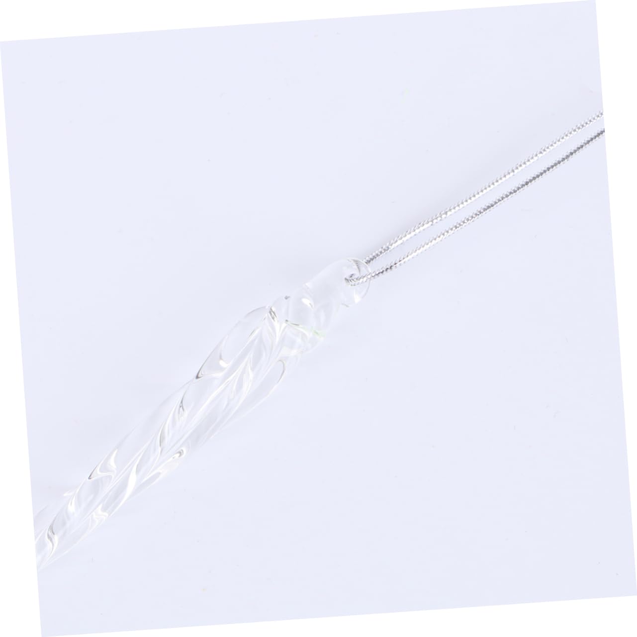 Cabilock 30 Piezas Colgante de árbol de Navidad Christmas Tree Decorations decoración navideña carámbanos de Navidad de Vidrio Gotas de carámbanos de Vidrio Ornamento Ventana Decoraciones