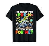 First Day of Pre-K Monster Truck Trex Kid Boy Back to School T-Shirt