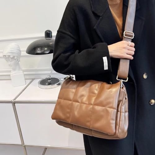 Puffer Tote Bag for Women Large Quilted Carryall Padding Crossbody Bag Soft Puffy Hobo Handbags Puff Purse3