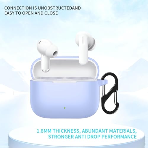 Image of Anvique Silicone Protective Case Cover for Oppo Enco Buds 3 Pro, Earbuds Accessories (SkyBlue S)