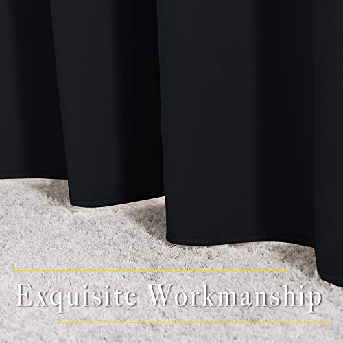 Nicetown Black Out Curtains For Living Room - Easy Care Solid Thermal Insulated Grommet Blackout Panels/Drapes For Bedroom Window (2 Panels, 52 Inches Wide By 63 Inches Long) #TOP5