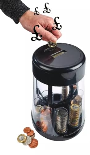 Digital Coin Counter & Sorter Box with LCD Display Automatic Coin Sorting & Counting Bank for UK Coins (1p2) Savings Tracker Money Box Requires 2 AAA Batteries