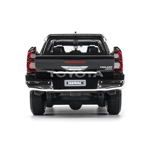 Modelo de auto de carrera en aleación 1:27 para Toyota Hilux negro miniatura 3
