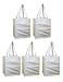100% Cotton Canvas Oversized Grocery/Multipurpose Tote Bag 5 Pack, Shoulder Length With Extra Strong Cotton Webbing Handles