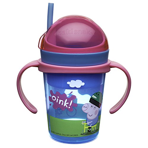 Zak Designs Zaksnak Peppa Pig Toddlerific 8oz Tumbler W-Wrap, 4 oz/8 oz