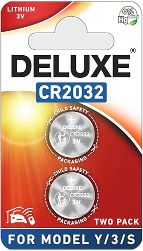 Key Fob Replacement Batteries for Tesla Model Y, Model 3, Model S (Pack of 2)