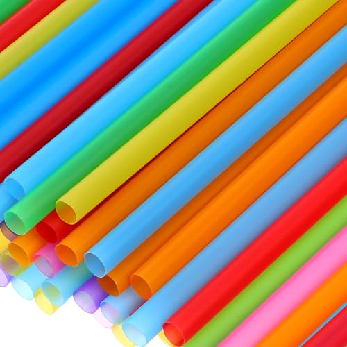 600 pitillos desechables rectos planos multicolor 26 cm miniatura 3