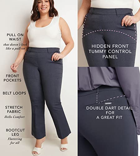 Rekucci Curvy Woman Ease into Comfort Barely Bootcut Plus Size Pant4