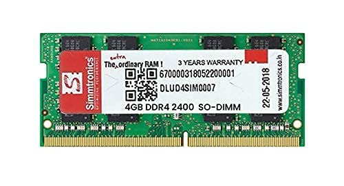 Simmtronics 4GB DDR4 Ram for Laptop with 3 Years Warranty (2400 Mhz) (B09NMGDDV8) Amazon Price History, Amazon Price Tracker