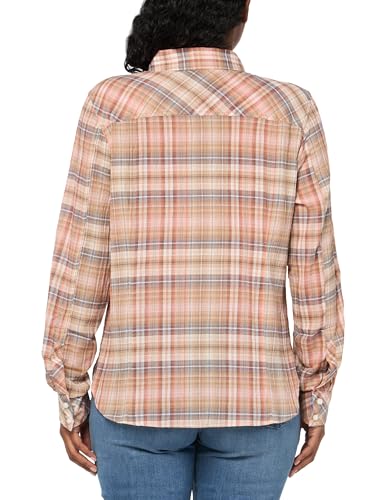 Image of Nautica Women's Button Front Long Sleeve Roll Tab Shirt