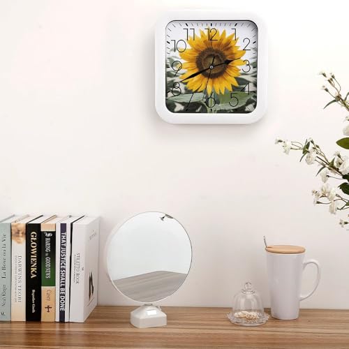 Horloge murale carrée plastique 25 cm silencieuse bureau et maison - 5