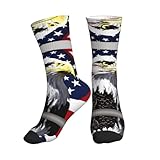 DRTGEDS Bald Eagle Flag Fashion Leisure Sports Socks Are Unisex To Keep Feet Dry Suitable Various Outdoor Sports