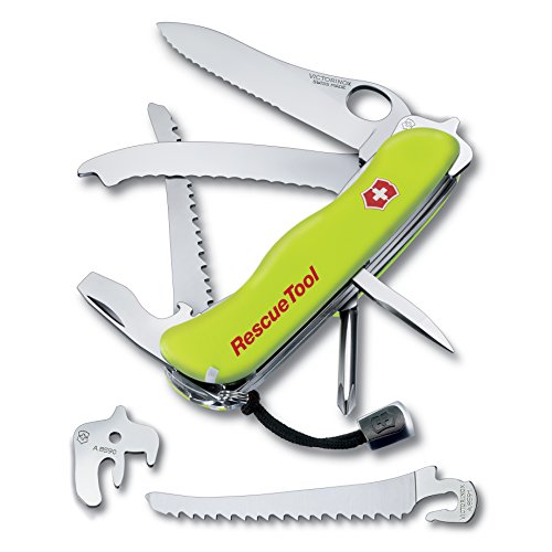 Victorinox Canivete de bolso Swiss Army com bolsa, amarelo fluorescente, 111 mm