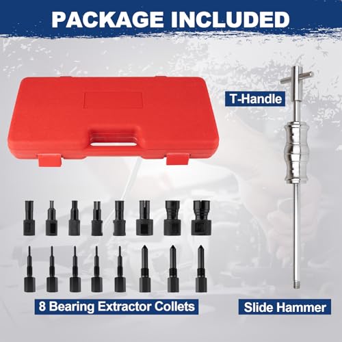 image for jiouxip 18PCS Blind Hole Collet Bearing Puller Set, Bearing Puller Set
