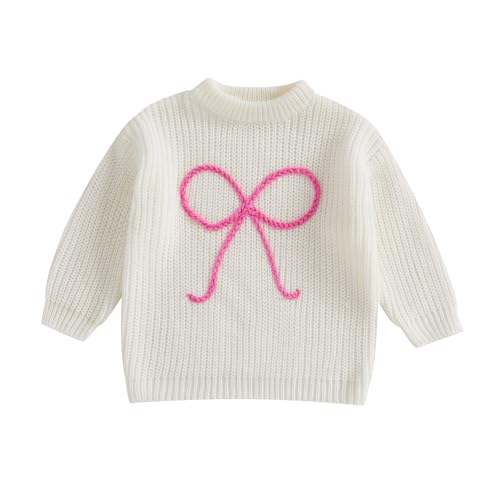 Baby Kids Knit Sweater, Cotton Blend Pullover, Long Sleeve Ribbed Crewneck Sweatshirt Fall Winter Wear