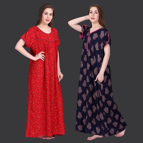 Image of Women's Alpine Floral Print Maxi Night Gown