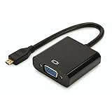Profondeur: 19,3 cm DIGITUS Graphique Adaptateur Micro HDMI - HDMI Type D vers VGA + Jack 3.5mm - FullHD 1920 x 1080 Pixels - Noir