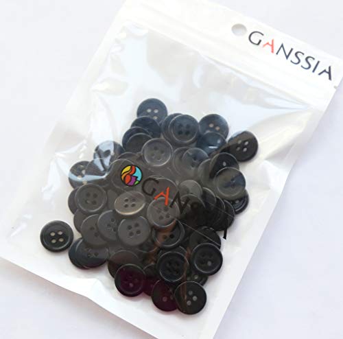 Ganssia 5/8 Inch 4 Holes Black Buttons 15Mm Sewing Round Button For Craft Pack Of 160 Pcs #TOP6